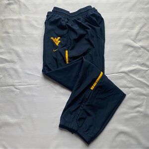 Nike Team WVU West Virginia Track Pants West Virginia Blue/Gold Mens Size Large